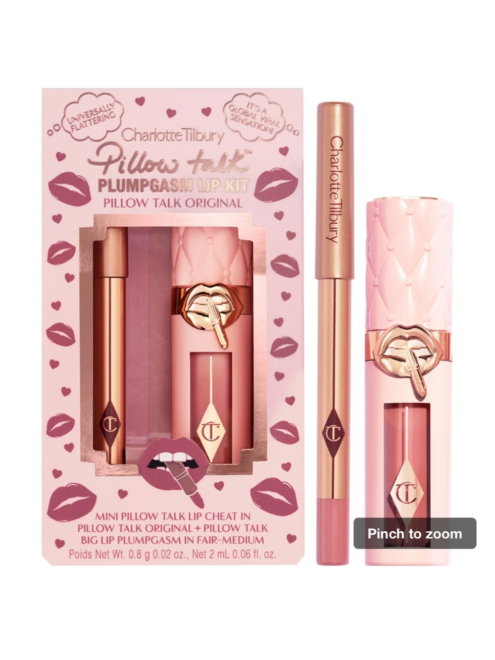 Charlotte Tilbury Pillow Talk Plumpgasm Lip Kit – Pillow Talk Fair